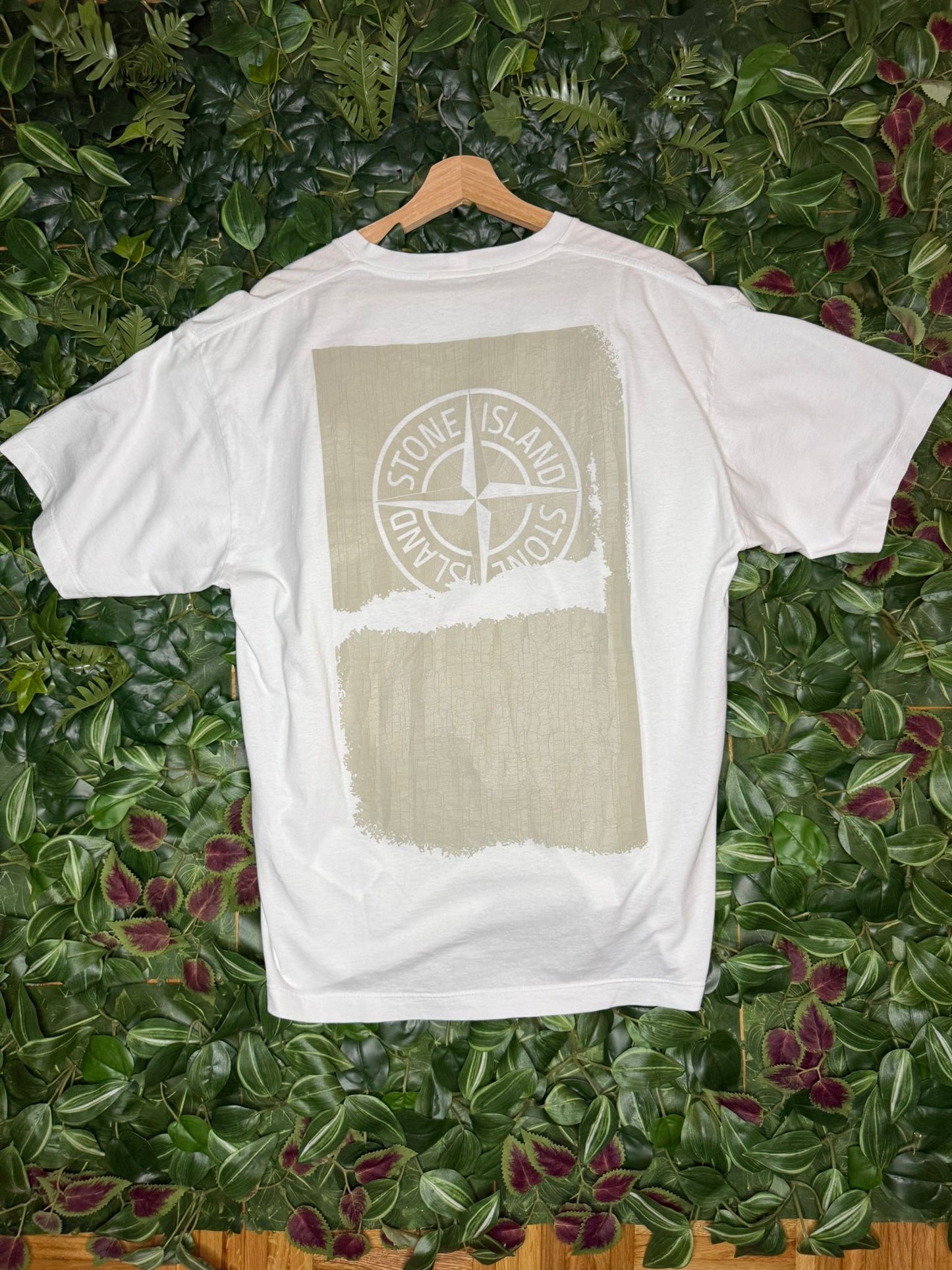 T-shirt Stone Island white beige