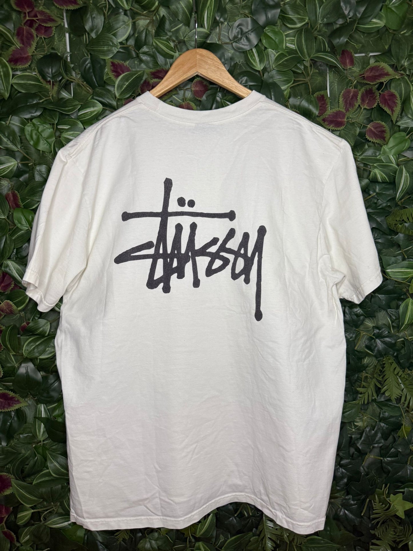T-shirt Stüssy White/Black Logo