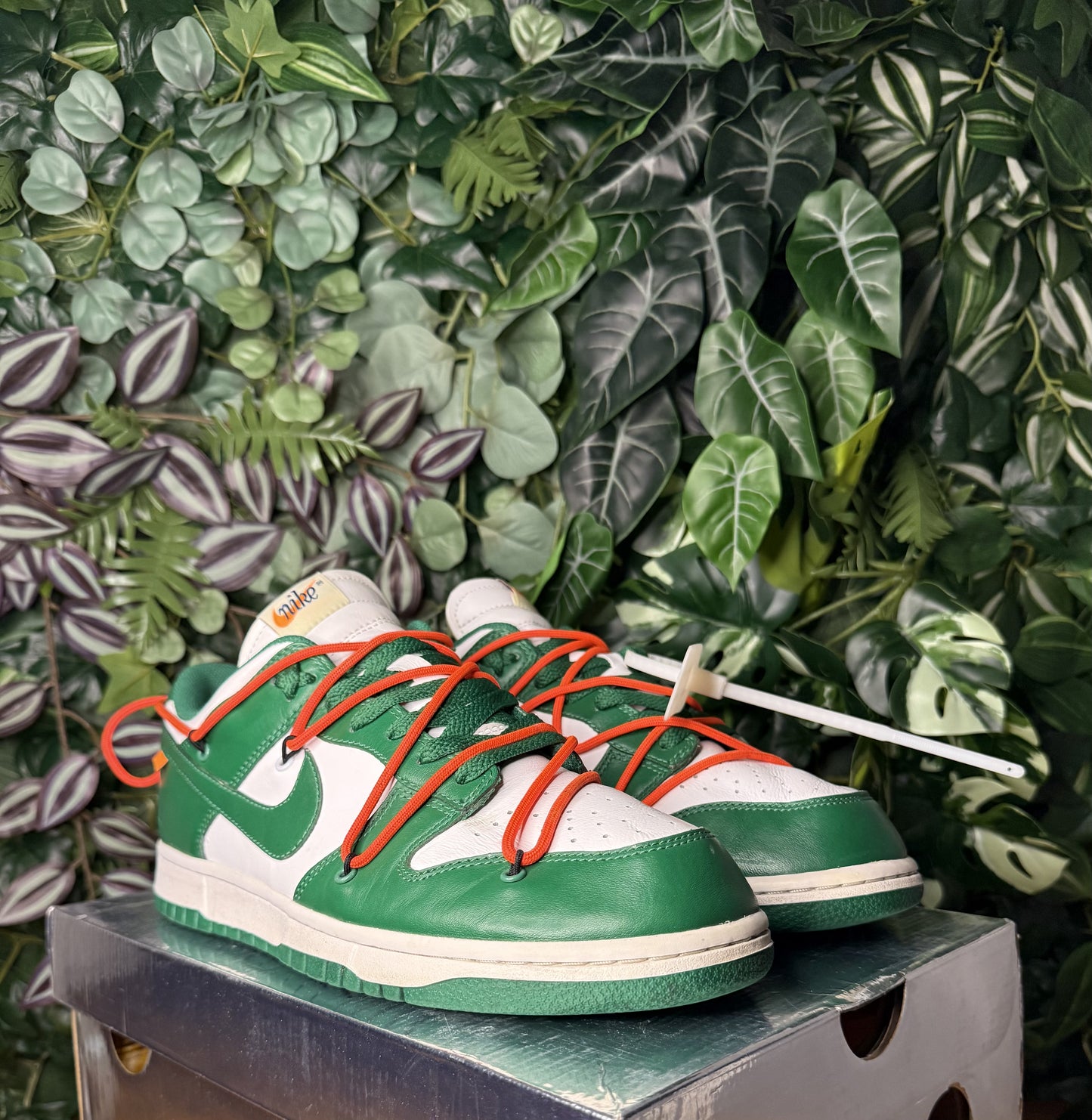 Dunk Low X Off-White Pine Green