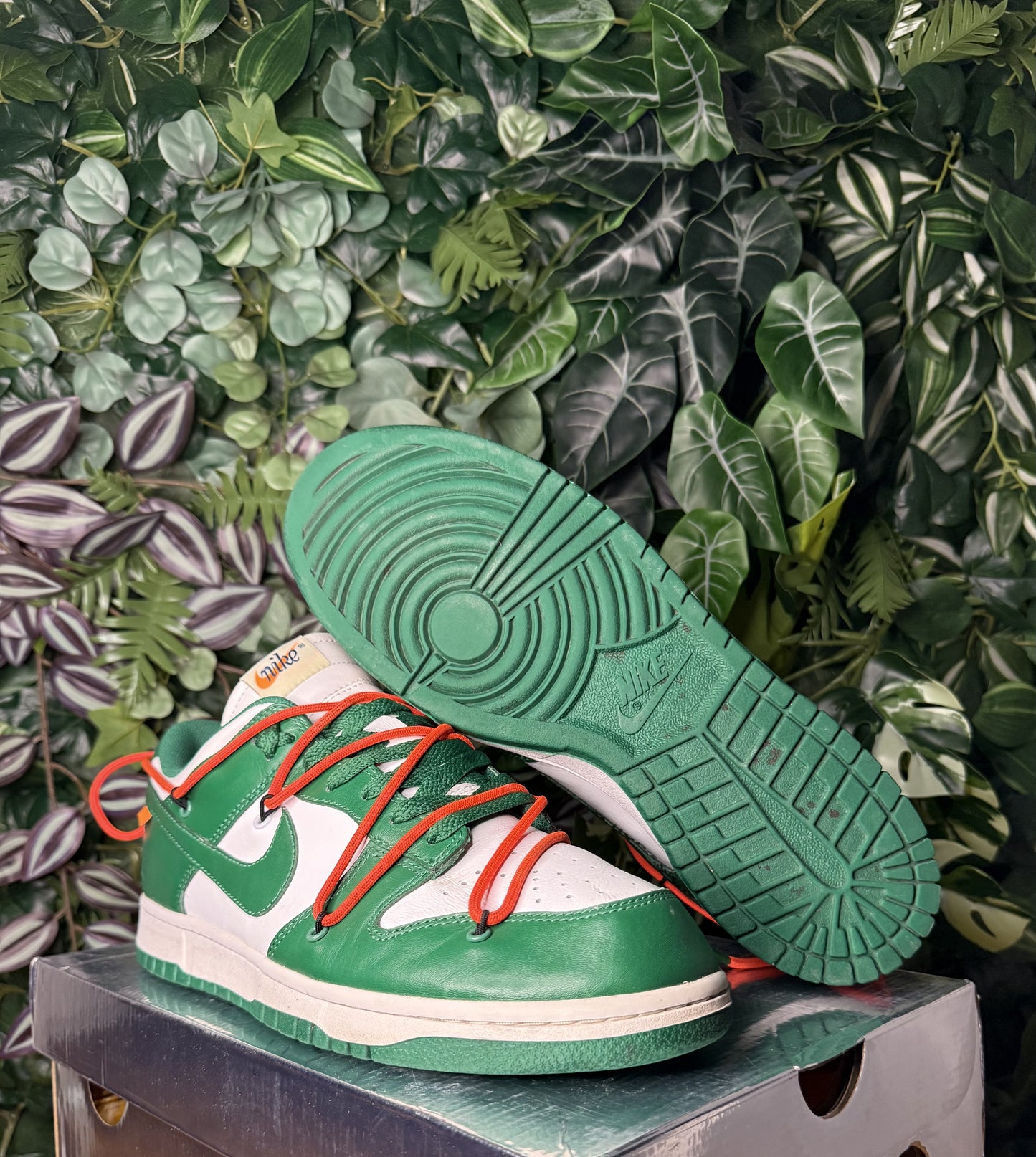 Dunk Low X Off-White Pine Green