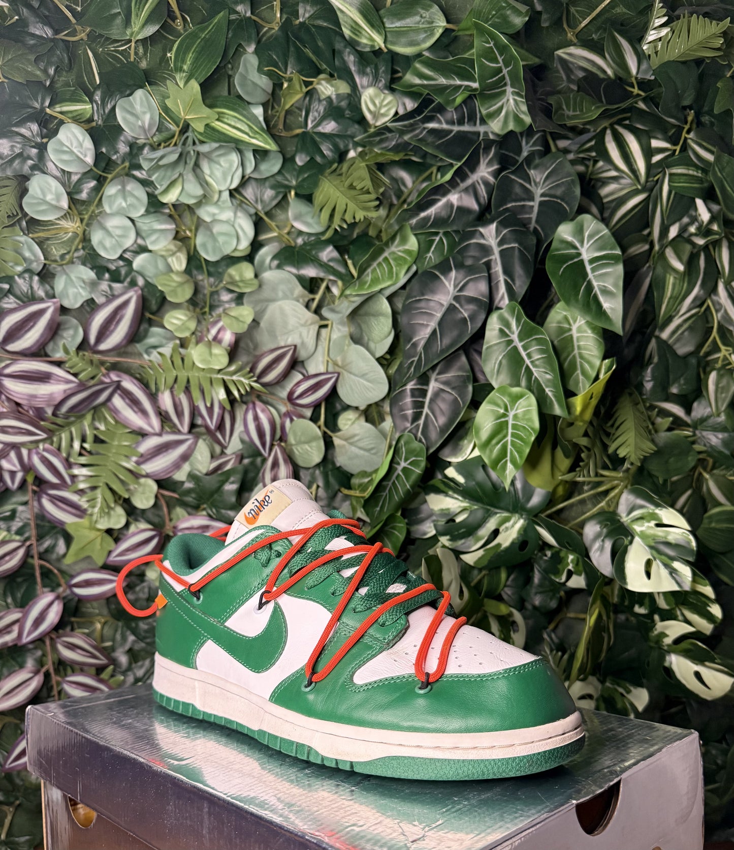 Dunk Low X Off-White Pine Green
