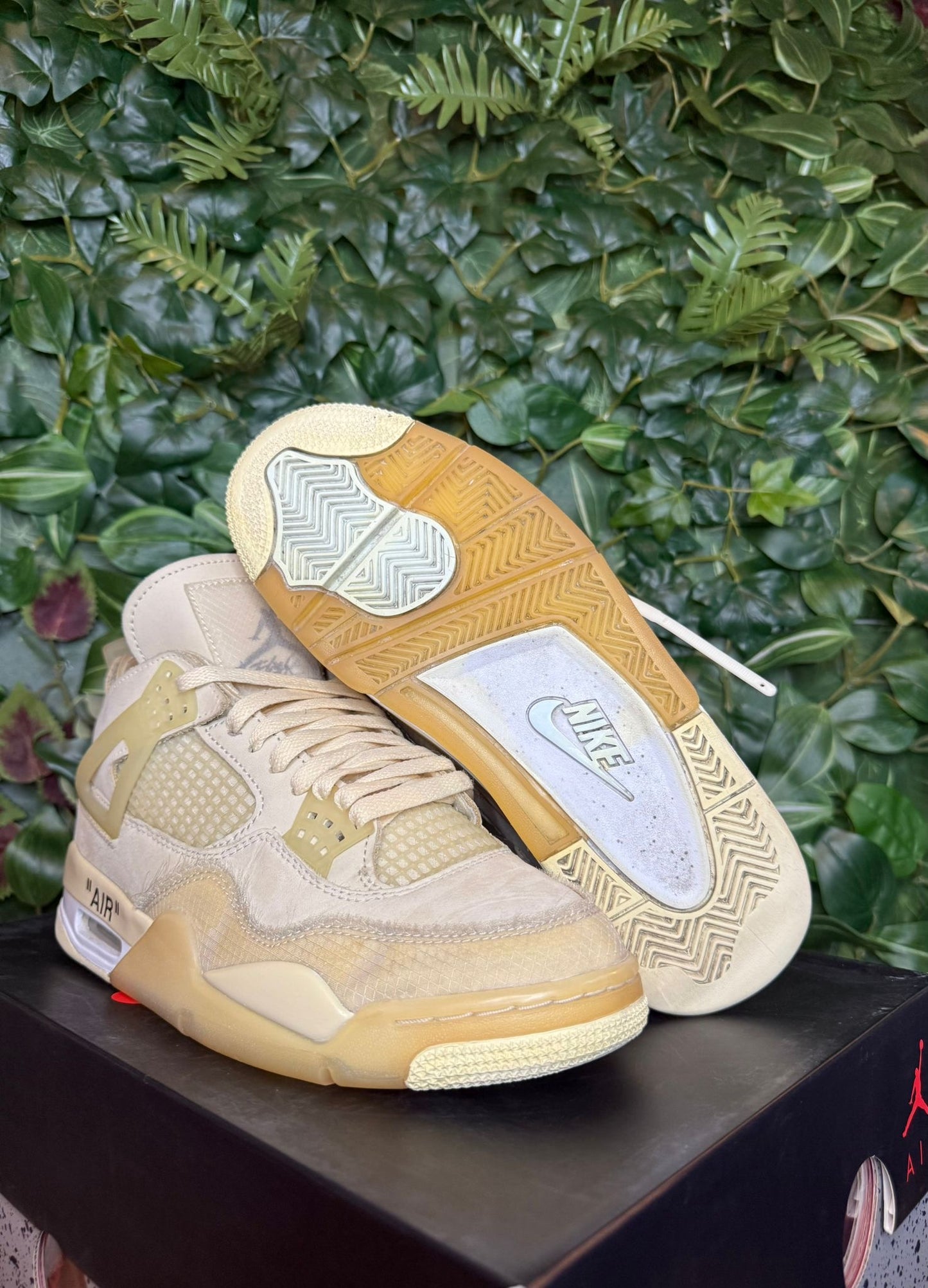 Jordan 4 X Off-White Sail