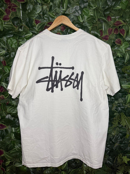 T-shirt Stüssy White/Black Logo