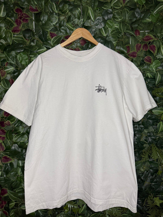 T-shirt Stüssy White/Black Logo
